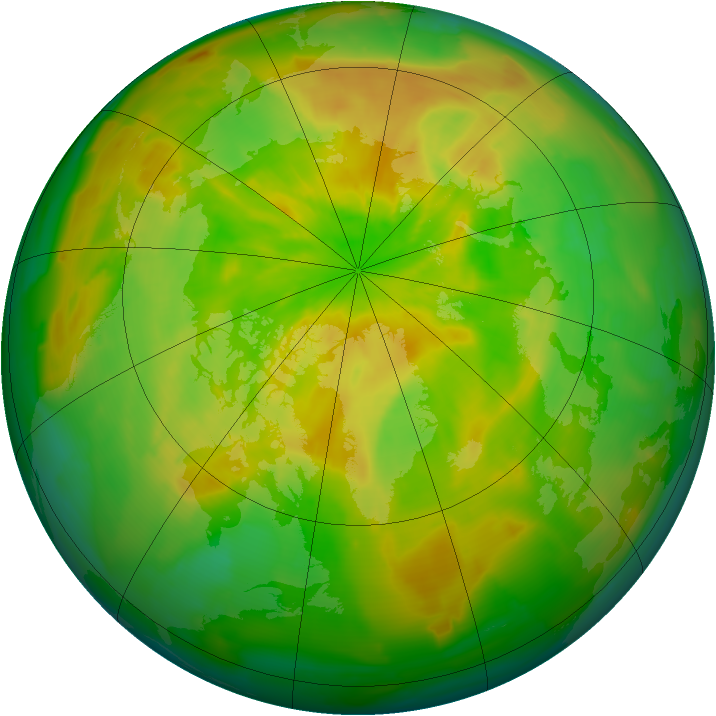 Arctic ozone map for 21 May 2012